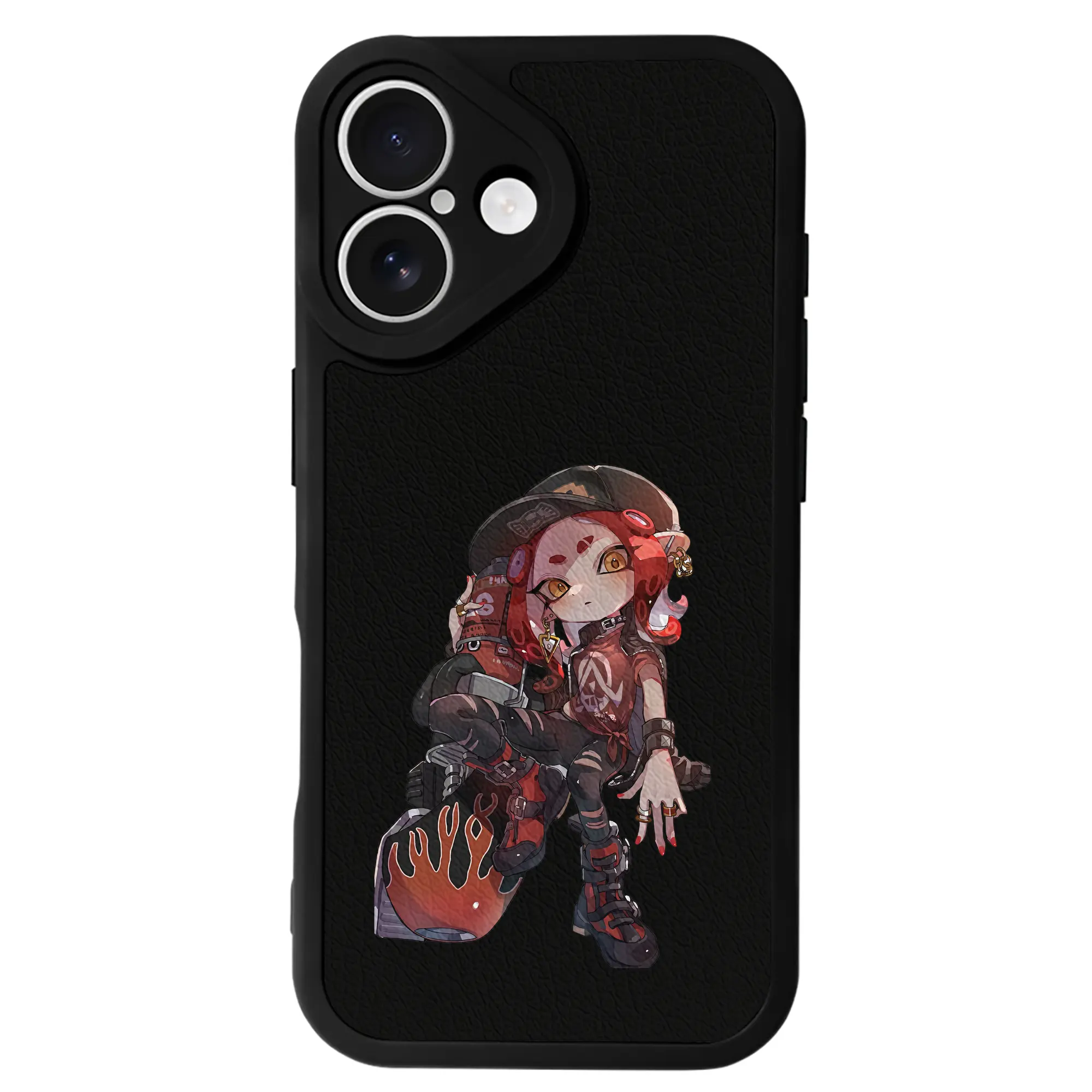 スプラトゥーン グッズ,インクリング - IPhone 16シリーズ対応 ・ シリコンスマホケース ・ レザー調 ・ 高精度フィット ・ 耐衝撃 ・ ワイヤレス充電対応 ・ 精密カット